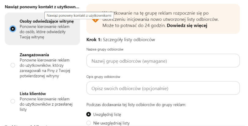 Grupy odbiorców w targetowaniu reklam na Pintereście