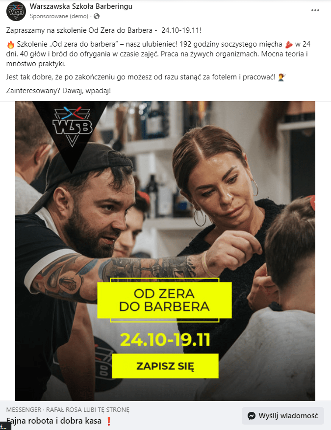 Warszawska Szkoła Barberingu - kreacje