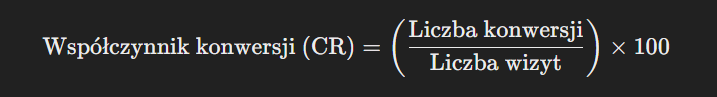 Wzór wskaźnika konwersji